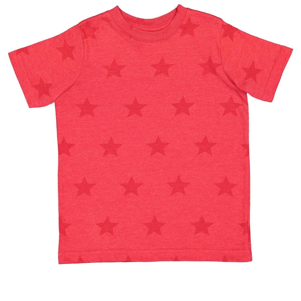 Kids Red Star Print T-Shirt
